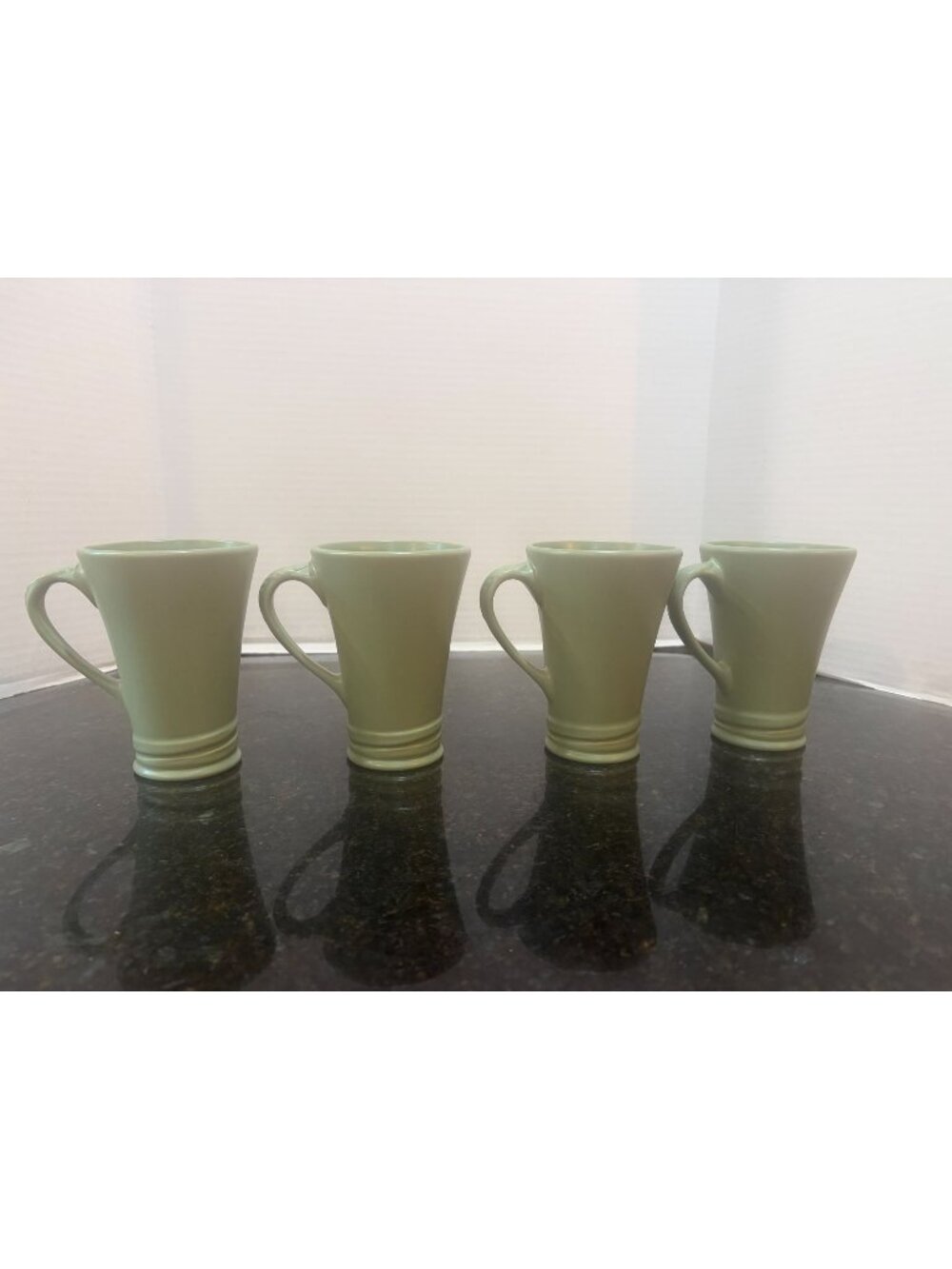 Pfaltzgraff 5" High Winterwood Green Coffee/Tea Mugs, USA, Discontinued